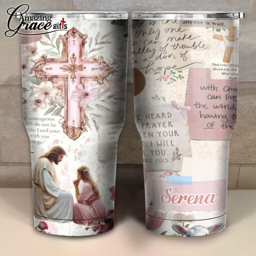 Trust God Even If The Answer Is Wait - Stainless Steel Tumbler 30oz - Image 3