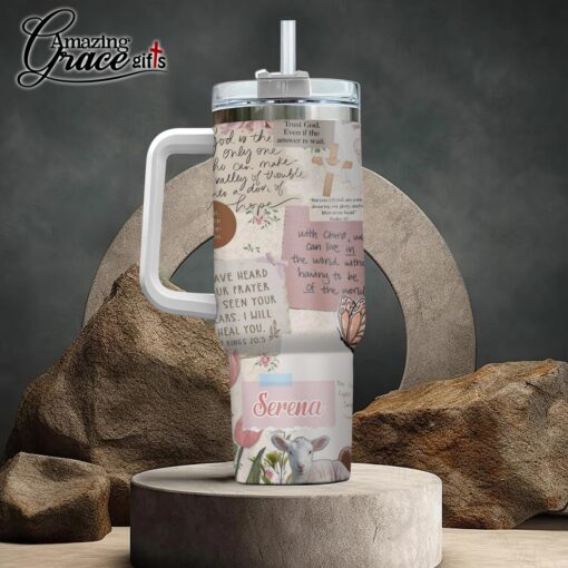 Trust God Even If The Answer Is Wait - Stainless Steel Tumbler 40oz - Image 3