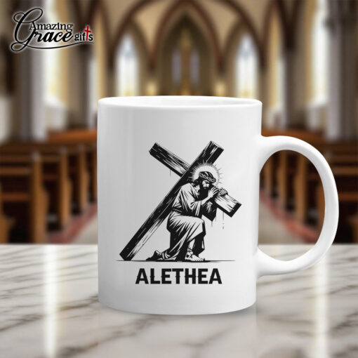 Not All Superheroes Wear Capes Mine Wore A Cross - White Mug 11oz - Image 2