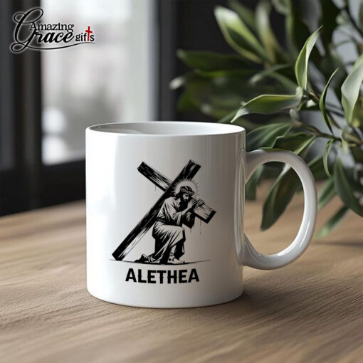 Not All Superheroes Wear Capes Mine Wore A Cross - White Mug 11oz - Image 4