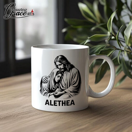 Jesus Loves You We Love Each Other Because He Loved Us First - White Mug 11oz - Image 4