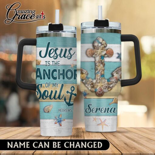 Summer Beach Seashells Jesus Is The Anchor Of My Soul - Stainless Steel Tumbler 40oz