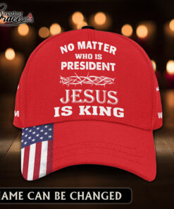 American Flag No Matter Who Is President Jesus Is King - Classic Cap