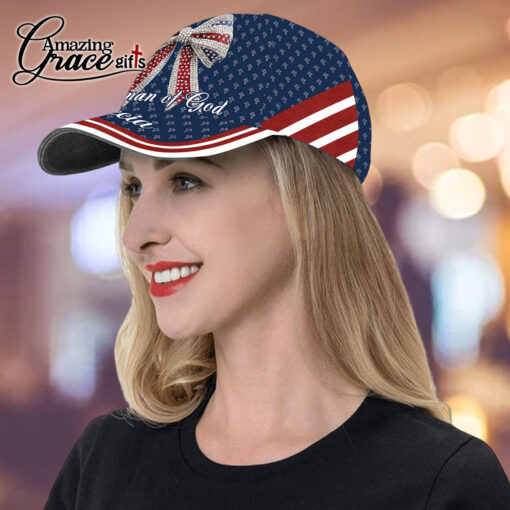 American Flag Cute Coquette Jesus Christ Cross - Classic Cap - Image 5