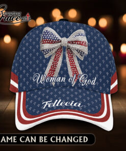 American Flag Cute Coquette Jesus Christ Cross - Classic Cap