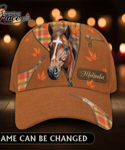 Autumn Fall Jesus Christ Horse Fall In Jesus He Never Leaves - Classic Cap