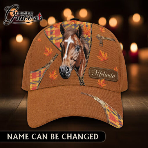 Autumn Fall Jesus Christ Horse Fall In Jesus He Never Leaves - Classic Cap