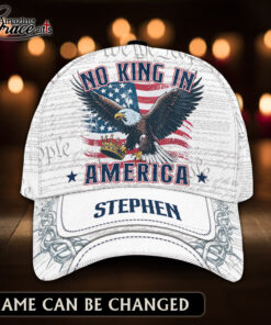 American Flag Mighty Eagle No King In America Patriotic Christian - Classic Cap