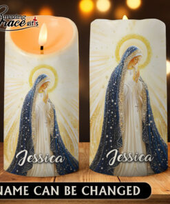 Virgin Mary Jesus Christ's Mother Amazing Grace - LED Candle