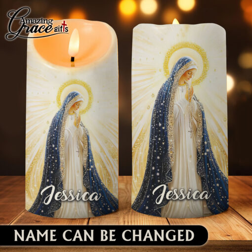 Virgin Mary Jesus Christ's Mother Amazing Grace - LED Candle