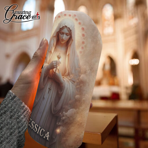 Jesus Christ's Mother Virgin Mary Praying - LED Candle - Image 4