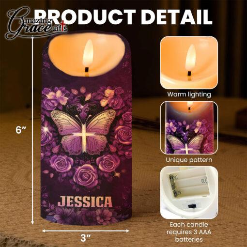 The Reason I'm Old And Wise Is Because God Protected Me - LED Candle - Image 5