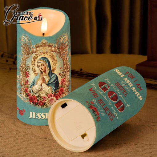 For I Am Not Ashamed Of The Gospel For It Is The Power Of God  - LED Candle - Image 3