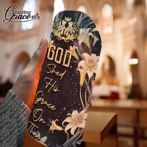 Jesus Christ Dove God Shed His Grace On Thee - LED Candle - Image 4