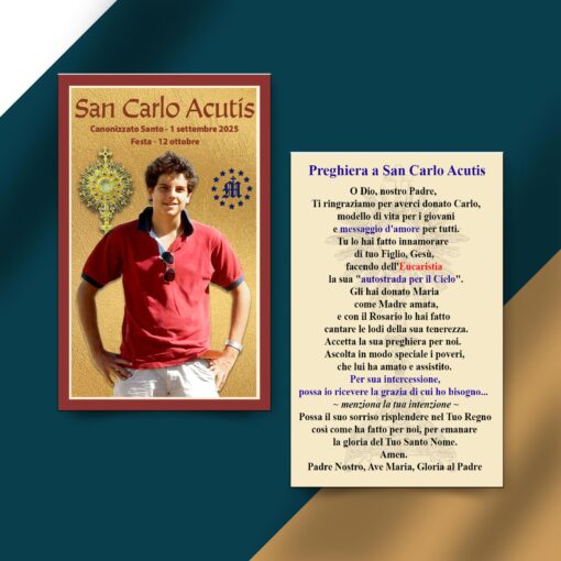 Preghiera per San Carlo Acutis - Carta Metallica Stampata - AGG2890 - Image 6