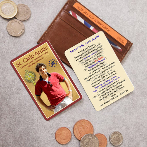 Prayer For St. Carlo Acutis - Printed Metal Card - AGG2887 - Image 2